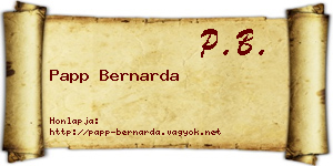 Papp Bernarda névjegykártya